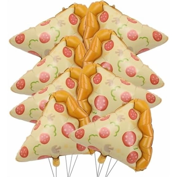 10Pcs Pizza Balloons, 23" Foil Pizza Party Decorations Baby Shower Junk Food Slumber Party Supplies$$Electronics Accessories