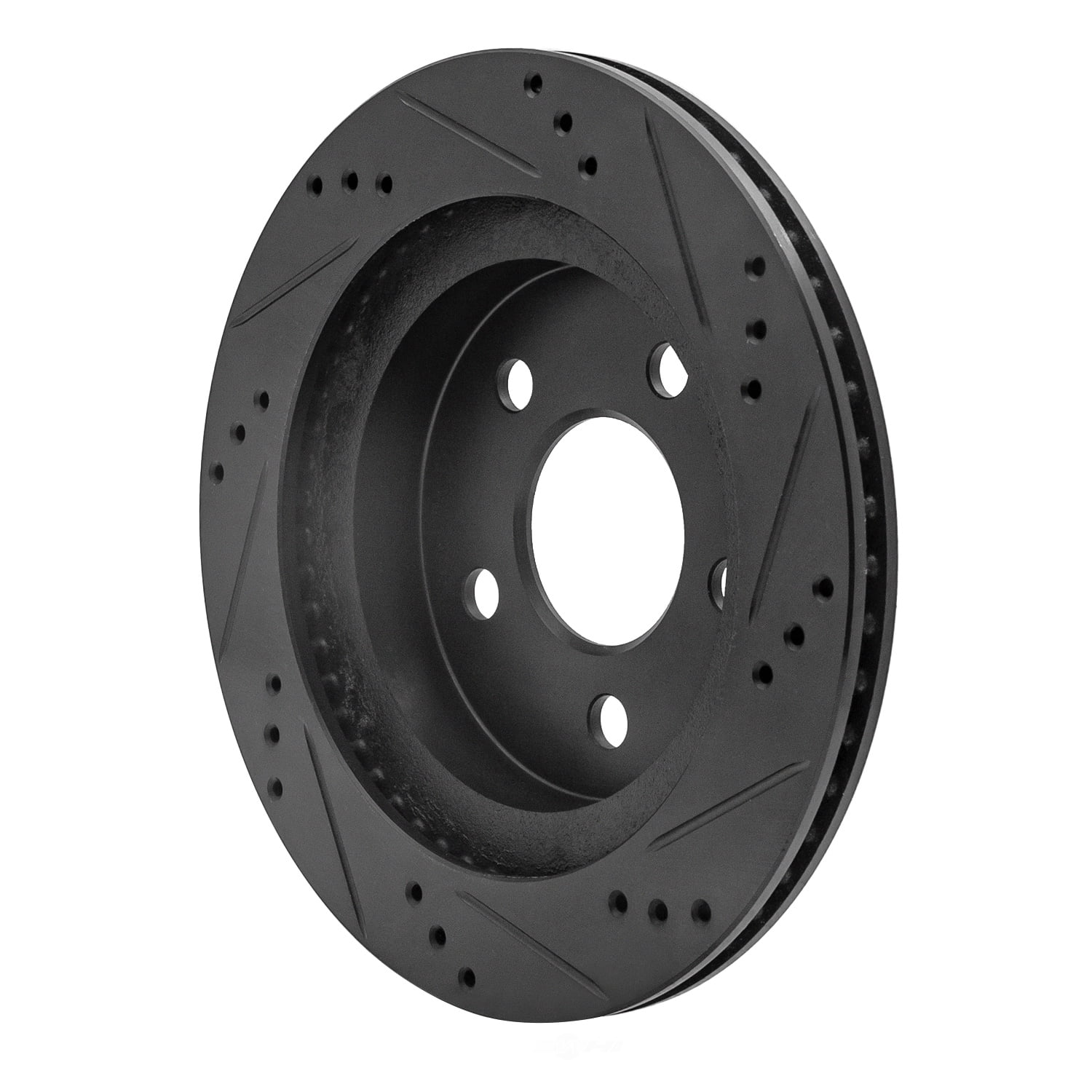 Dynamic Friction Company 633-47025L DFC Brake Rotor - Drilled And Slotted - Black