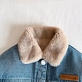 thumbnail image 5 of MXIEZI 2-10T Kids Toddler Girls Boys Denim Jacket Outerwear Faux Fur Thicken Fleece Lined Jean Coat Plush Winter Outwear Snowsuit, 5 of 9