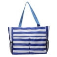 thumbnail image 1 of Bolso de mano a rayas para mujer bolso de hombro sencillo bolso de fin de semana bolso de playa de verano, 1 of 9