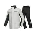 thumbnail image 4 of Traje de lluvia para hombre Traje de lluvia ligero con mochila Espacio Impermeable a prueba de lluvia Impermeable Gris, 4 of 9