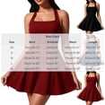 thumbnail image 3 of XuJwPNcy Summer Dresses for Women Square Neck Sleeveless Halter Dresses A Line Pleated Mini Dress for Cocktail Party, 3 of 5