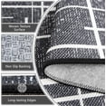 thumbnail image 3 of Non Slip Hallway Runner Rug 2.6x12, Modern Distressed Stripe, Washable Extra Long Rug, Woven Thin Low Pile Carpet Runners for Hallway 12ft Entryway, Kitchen, Walkway- Midnight Black, 3 of 7