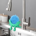 thumbnail image 3 of Scrub Cute Sponge Holder for 3D Printed Sponge Holder with Drainage Funny Sponges Stand for Kitchen Sink Accessories,Open Drainage Keeps Sponges Dry (Cyan), 3 of 6