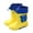 Yellow, variant on Otqutp Dinosaur Rainboots for Boys Girls Easy-On Non-Slip Waterproof Rubber Boots Adjustable Outdoor Playing Rain Boots