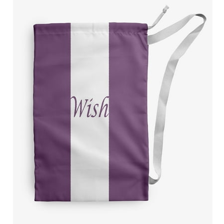 

Simply Daisy Wish on a Stripe 18 x 29 inch Purple Laundry Bag