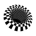 thumbnail image 1 of 3D Print Plaid Vortex Illusion Easy To Clean Carpet Floor Rug for Living Room Decor 160cm, 1 of 9