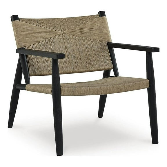 Signature Design by Ashley Halfmore Black & Natural Accent Chair