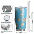 thumbnail image 6 of 20 Oz Cute Shiba Inu Coffee Tumbler Double Wall Insulated Stainless Steel Water Bottle | Metal Reusable Thermoses Flask with Cup Cap | Leak & Sweat Proof with Anti-Dust Lid, 6 of 7