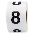 thumbnail image 1 of Black Number 8 Circle Stickers | 1.5" Inches Round | 500 Pack, 1 of 2