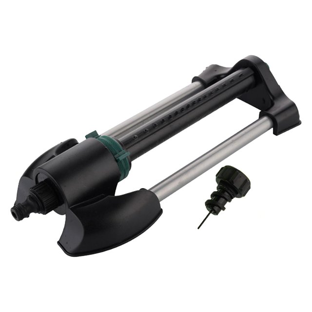 Aspersor oscilante de fácil instalación multifuncional para jardín y césped Negro 16 hoyos