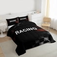 thumbnail image 3 of Feelyou Extreme Racing Car Full Size Comforter Sets, Modern Speed Sports Bedding Comforter Set, Teens Boys Girls Kids Reversible Bedding Sets, Lightweight Room Decor, 3-Piece, 3 of 8
