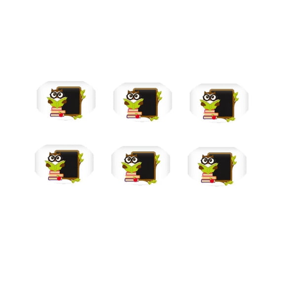 Owl School Blackboard 12 - 2 inch Cupcake Edible Frosting Photos