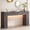 Grey, variant on Farmhouse Console Table with LED Light and 2 Drawers, 55 inch Long Sofa Table Behind Couch, Narrow Entry Table for Entryway, Hallway, Entrance, Living Room, Natural Oak