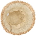 thumbnail image 4 of Kukuzhu Women Floppy Cloche Straw Hat Wide Brim Straw Bucket Hat Sun Protection Bowler Cap UPF 50+ Beach Sun Cap, 4 of 5