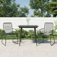 thumbnail image 1 of vidaXL 3 Piece Garden Dining Set Black PVC Rattan, 1 of 5