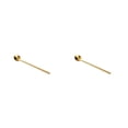 thumbnail image 4 of Wosthever 8 piezas cuchara agitadora de acero inoxidable café té leche agitador sólido cubiertos vajilla café comer oro 13 cm Oro 13cm 2Conjunto, 4 of 6