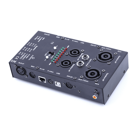 Multi-Function Cable Tester Audio Tester XLR Signal Cable Tester Network on-Off Measurement Cable Test Box