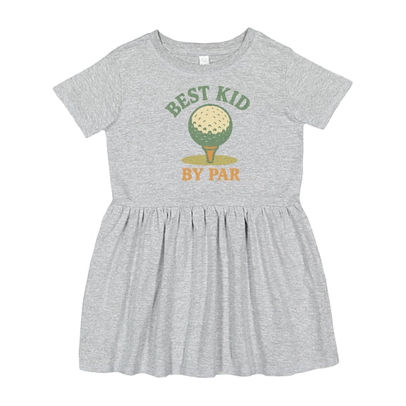 Inktastic Best Kid by Par Golf Ball Motif Girls Toddler Dress