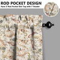 thumbnail image 5 of Rod Pocket Kitchen Curtain Set 3-Piece, 27.5x36 Inch Valance & Tier Drapes, Polyester Pongee Cafe Curtains for Living Room, Bathroom, Farmhouse Rustic Country Window Treatments., 5 of 6