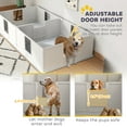 thumbnail image 5 of Dog Bed PawHut Whelping Box for Dogs and Puppies, Dog Whelping Box with Waterproof Pee Pad, Adjustable Height Door, for Large Dogs Indoor Use, 96" x 47" x 19",Large Dog Bed, 5 of 9