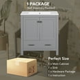 thumbnail image 6 of MODERNLUXE 30" Bathroom Vanity with Single Sink,Freestanding Bathroom Storage Cabinet with 1 Soft Closing Doors & 1 Drawer, Undermount Bathroom Sink Combo Set for Small Space,Gray, 6 of 10
