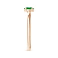thumbnail image 5 of Angara Natural 0.3 Ct. Emerald Solitaire Ring in 14K Rose Gold for Women (Ring Size: 3), 5 of 11
