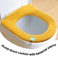 thumbnail image 4 of Cojín suave más grueso para asiento de inodoro con lazo para colgar, almohadilla acolchada más cálida, 4 of 5