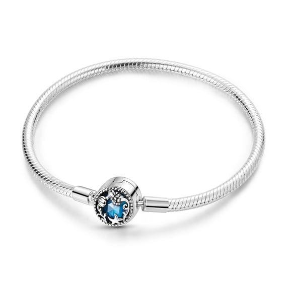 NARMO Original 925 Sterling Silver Bracelet Blue 5A Zircon Ocean Voyage Clasp fit Women Charms Jewelry