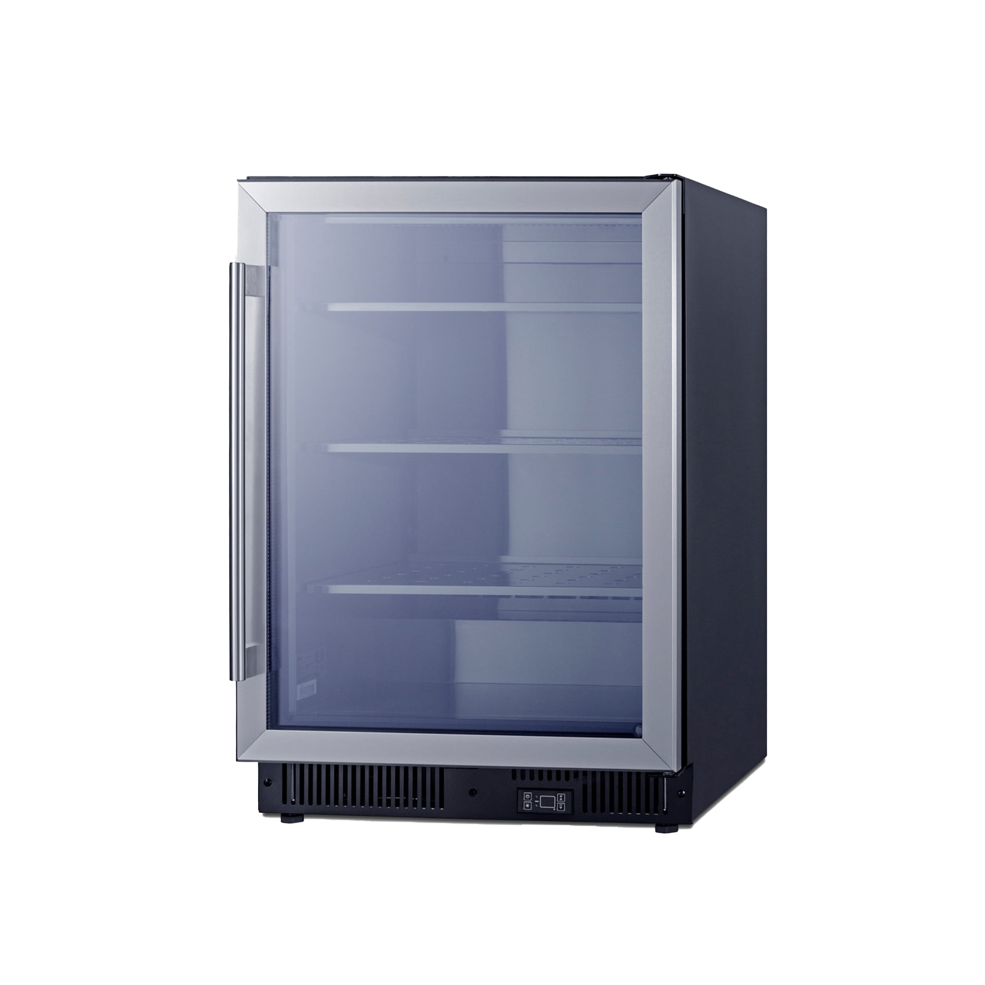 Summit 24 Inch Display Freezer, 5.0 cu.ft. Capacity,, Stainless Steel & Glass - SCF475