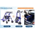 thumbnail image 7 of Foldable Rollator Walkers with Seat for Seniors, 8'' Big Wheels, 300 lb. Weight Capacity, Adjustable Handles and Seat Height, Lightweight Rolling Walker, 7 of 7