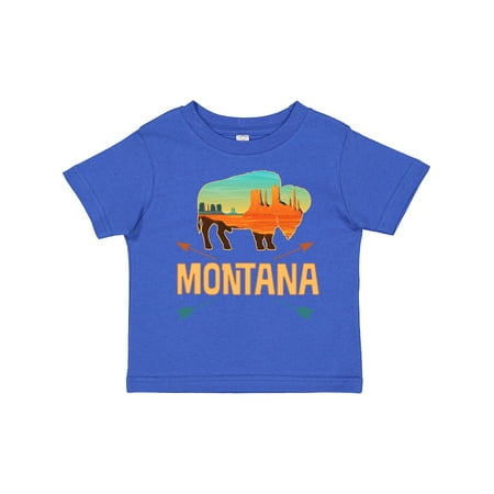 

Inktastic Montana Gift Buffalo Silhouette Gift Toddler Boy or Toddler Girl T-Shirt