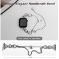 thumbnail image 6 of ELEHOLD Double Circle Bead Chain Stainless Steel Chain Jewelry Metal Strap Replacement Band Compatible for Apple iWatch Series SE/9/8/7/6/5/4/3/2/1 Ultra1/2 49/45/44/42mm,Sliver-Gold, 6 of 7