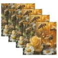 thumbnail image 5 of BZSMCE Satin Native Fab Cotton Dinner Napkin Bee Take Honey Painting Reusable, 5 of 8