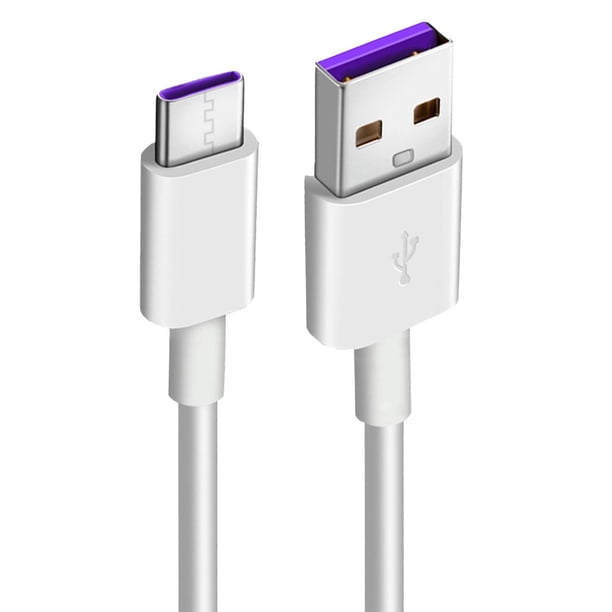 Cable USB C a USB A 3.0 MORNWELL Blanco Carga Rápida 1M para Huawei y Otros Dispositivos