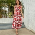 thumbnail image 3 of Valentines Day Hand Drawn Red Hearts Sleeveless Dress Dresses Women Summer Evening Dresses Ladies Bohemia Long Dresses, 3 of 9
