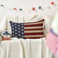 thumbnail image 4 of 4th of July Patriotic Independence Throw Pillow Cover, 12 x 20 Inch Memorial Day Stripes America Flag Stars Decor Cushion Case for Sofa Couch, 4 of 6