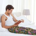 thumbnail image 4 of Cauagu Snake And Flower Mens Pajama Pants Sleep & Lounge Pants,PJ Bottoms with Pockets-Large, 4 of 7
