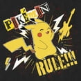 thumbnail image 2 of Men's Pokemon Pikachu Rules Guitar Graphic Tee Black Medium, 2 of 5