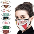 thumbnail image 2 of relayinert Christmas Themed Dust Mask Printing Dustproof Polyester Face Mask with Elastic Earband and Filter Type 2, 2 of 8