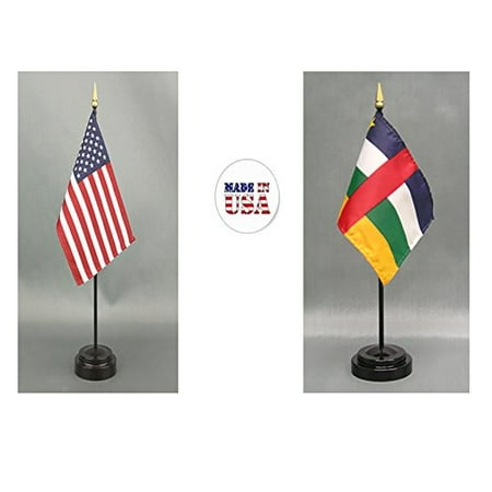 Made in The USA. 1 American and 1 Central African Republic Rayon 4