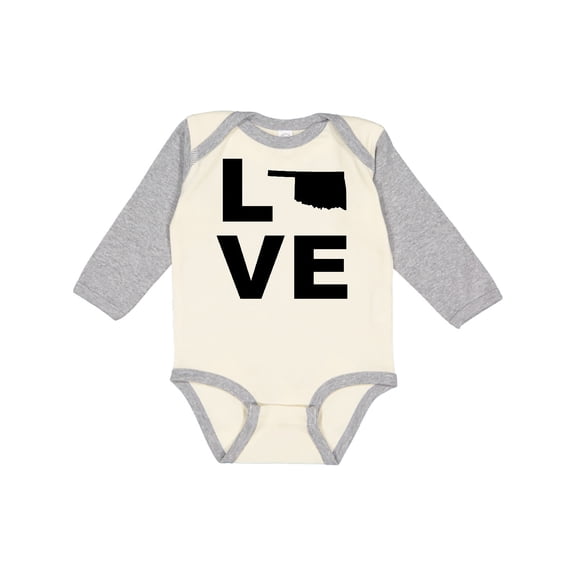 Inktastic Love Oklahoma Boys or Girls Long Sleeve Baby Bodysuit