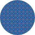 thumbnail image 1 of Ahgly Company Machine Washable Indoor Round Transitional Blue Ivy Blue Area Rugs, 8' Round, 1 of 7