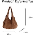 thumbnail image 3 of SPEKSEE Slouchy Shoulder Bag Suede Oversized Hobo Tote Soft Large Capacity Casual Underarm Handbag Minimalist Lightweight Fall Y2K, 3 of 8
