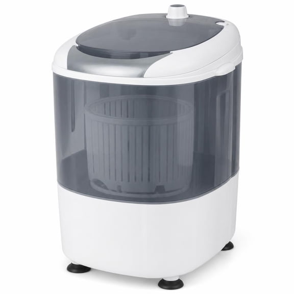 Airfind Portable Mini Washing Machine Semi-Automatic Washer and Spinner Combo with Single Tub, PP Frame, 14" x 13.5" x 20" Footprint, Gray