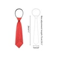 thumbnail image 2 of CORBATA CORTA ELÁSTICA PREATADA UNISEX INSPIRAR CHIC CON PATRÓN COLORIDO Y LINDO PARA UNIFORMES ESCOLARES, PUNTOS BLANCOS SOBRE ROJO, TALLA ÚNICA, 2 of 5