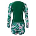 thumbnail image 4 of NOLDARES Piece Rash Guard - Long Sleeve Swimsuit Bathing Suits with High Waisted Bottom Swim Top UV UPF 50+(H,S), 4 of 7