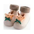 thumbnail image 6 of Aoochasliy Christmas Fuzzy Socks Casual Xmas Winter Plush Toddler Shoes Baby Socks Shoes Indoor Shoes Do Not Drop 0-3 Years, 6 of 6