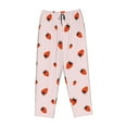 thumbnail image 4 of Naloa Strawberry Print Women’s Ultra-Soft Comfy Pajama Lounge Pants with Pockets & Drawstring, 4 of 8