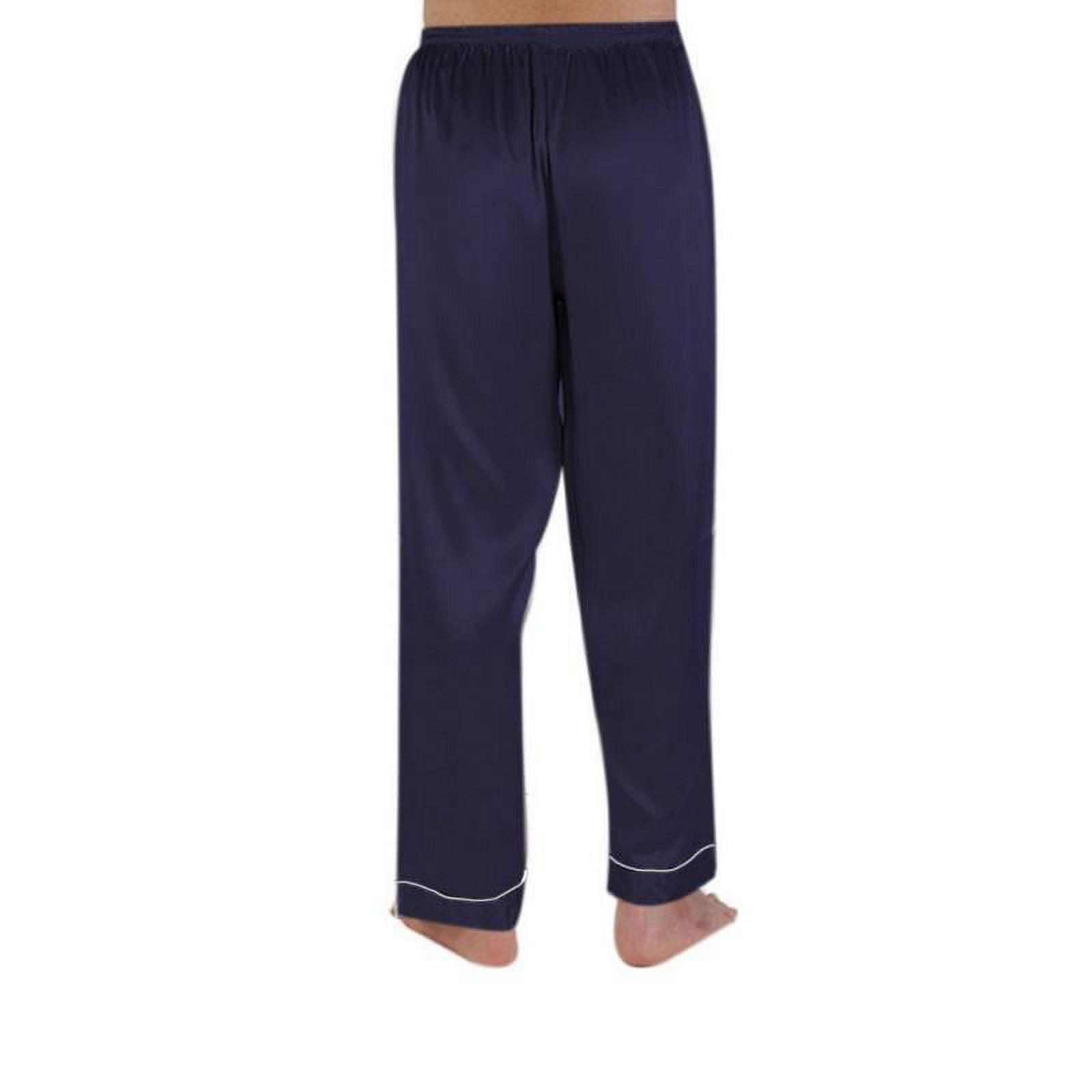 Men's Sleepwear Mens Silk Pajamas Set Solid Color Silk Men's Casual Pajamas  Loose Home Wear(Only Trousers) 